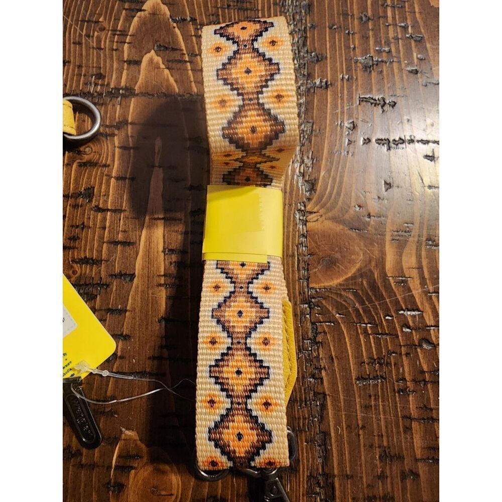 Wrangler Crossbody Aztec Design Bag Yellow with Orange and Brown - Picture 7 of 9